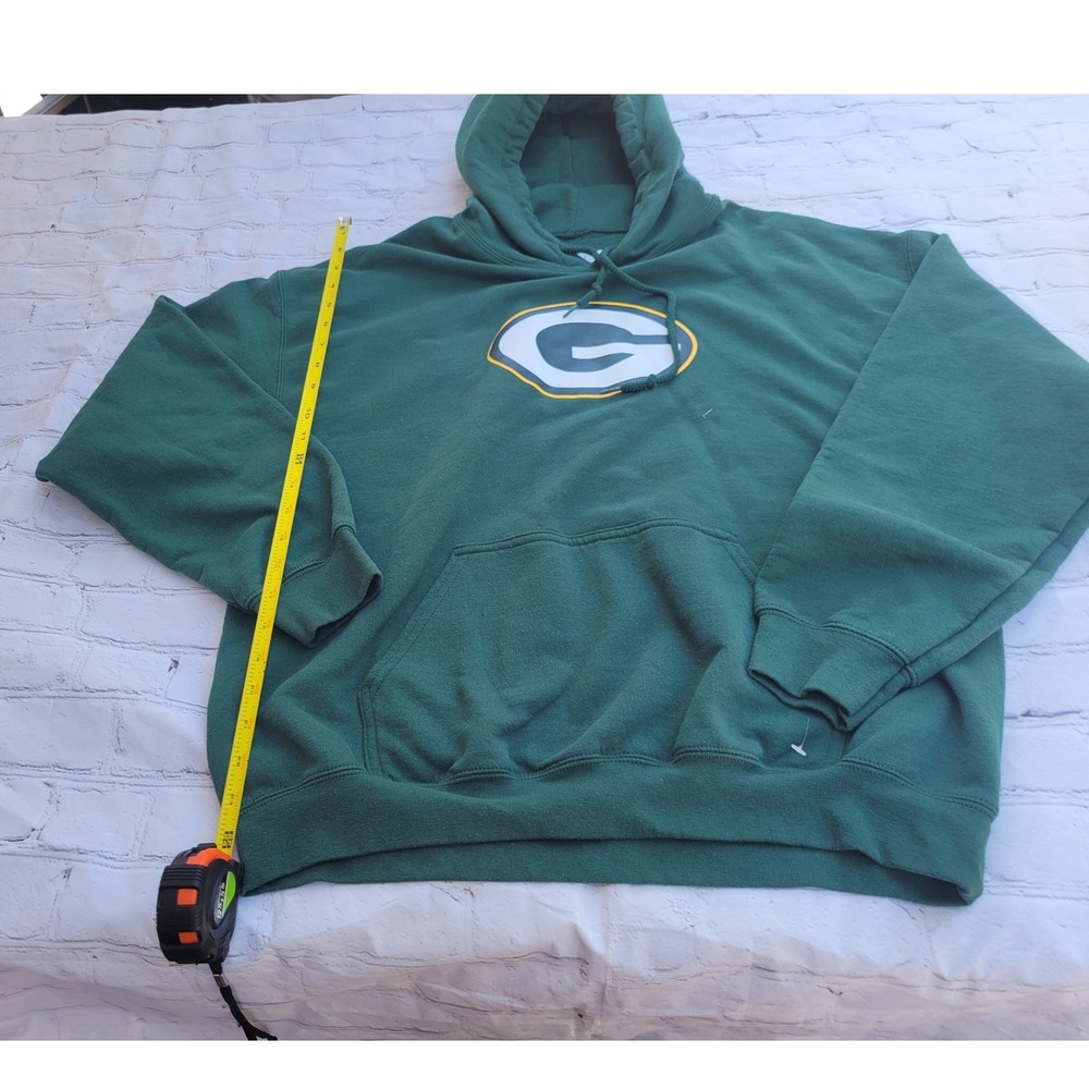 Green Bay Packers NFL Hoodie Mens  (L) Green Fleece Pullover Sweatshirt Logo‎